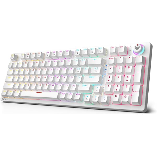 EvoFox Katana X2 Mechanical Keyboard| Wired-White Spectre USB
